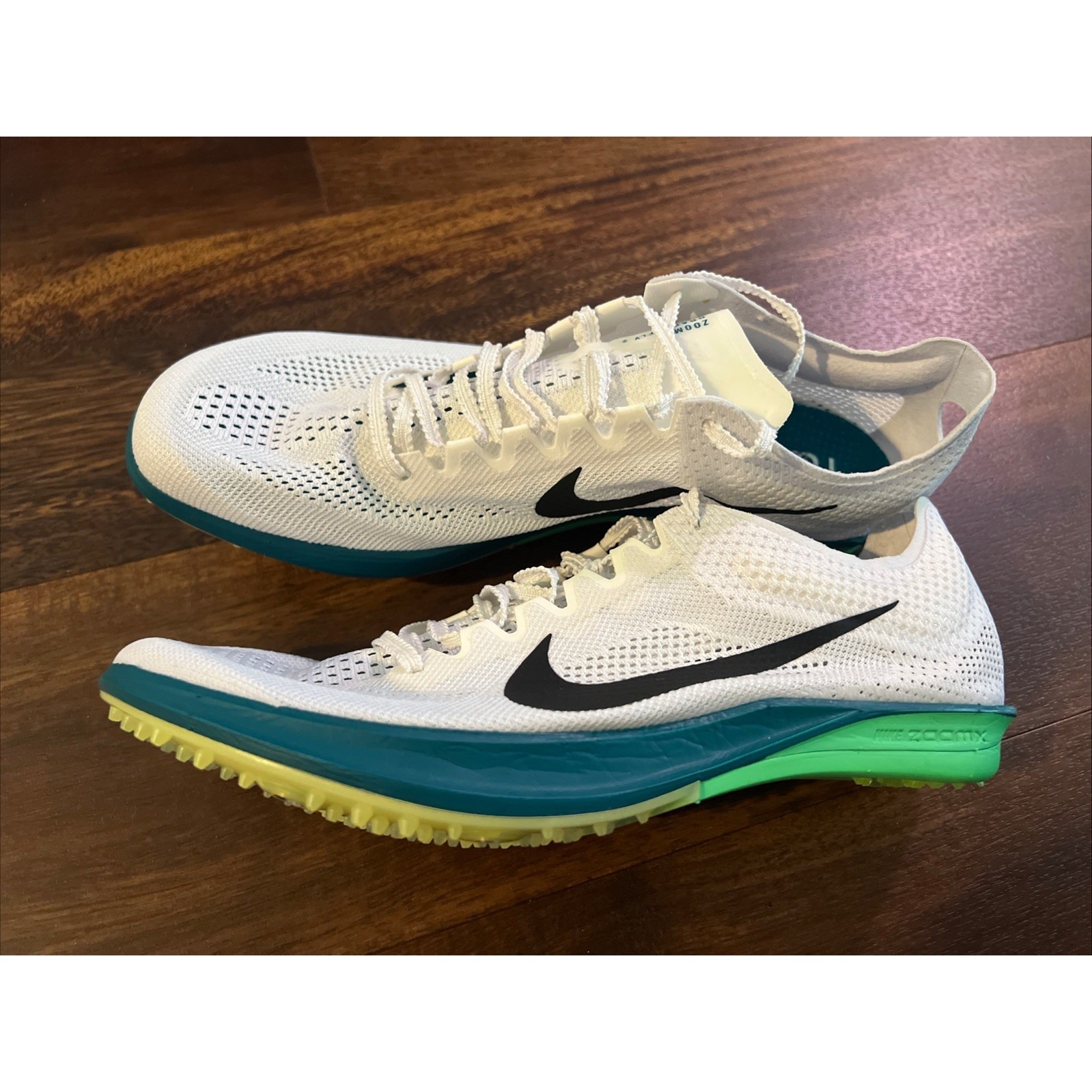 New Nike Zoom Dragonfly 2 Distance Track Spike Mens Size 8.5 White Teal